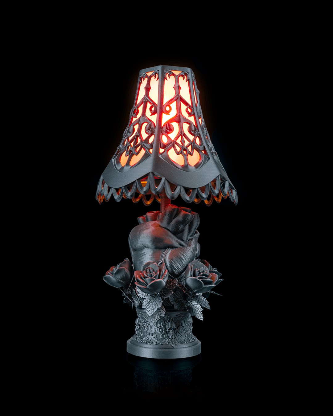 Black Heart Lamp